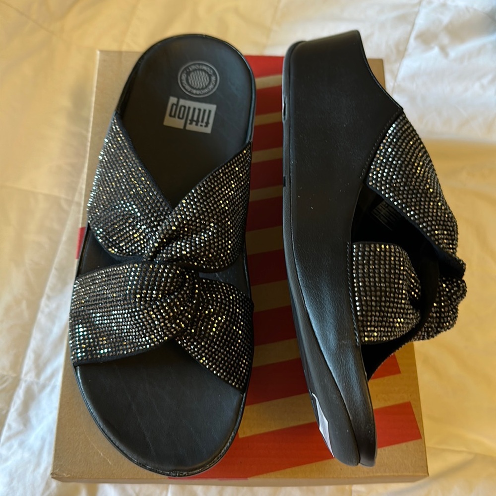 Fitflop  “twiss crystal slide black”
